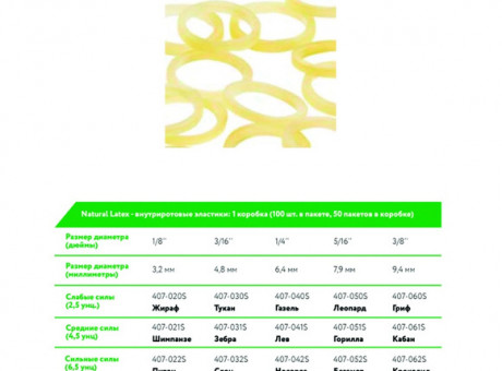 Amber Safari эластичные кольца 5/16 Heavy (Hippo) 6.5 oz (OO)