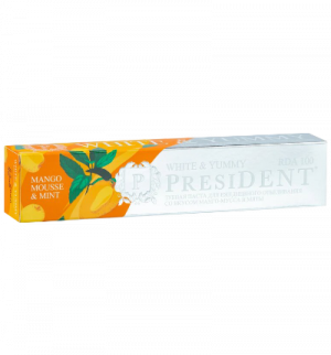 зубная паста PRESIDENT White & Yummy Манго-мусс с мятой 75г